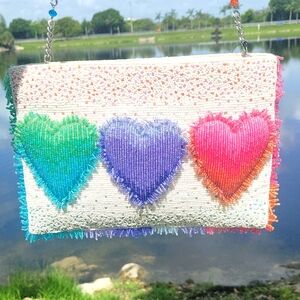 Mary Frances Frill Seeker Hearts Crossbody